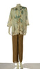 COMPLETO ELEGANTE DONNA GABRIELLA TRE PEZZI PANTALONE CASACCA BLUSA ART. GAIA