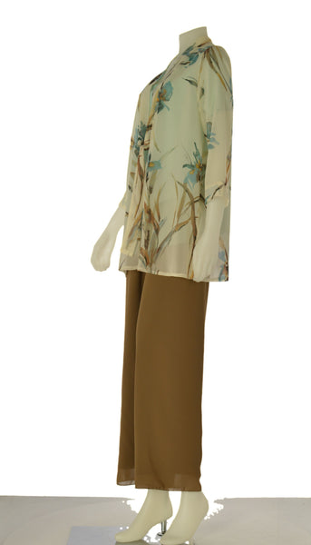 COMPLETO ELEGANTE DONNA GABRIELLA TRE PEZZI PANTALONE CASACCA BLUSA ART. GAIA