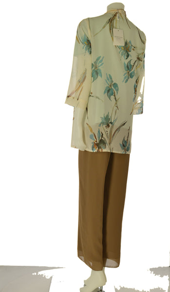 COMPLETO ELEGANTE DONNA GABRIELLA TRE PEZZI PANTALONE CASACCA BLUSA ART. GAIA