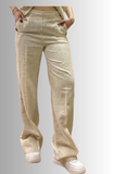 PANTALONI PALAZZO ELASTICO IN VITA LINO MISTO VISCOSA LEGGERO  DONNA LAURA BIAGIOTTI ART. P1820