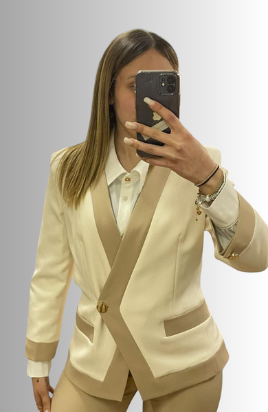 GIACCA DONNA TASCHE DOPPIO PETTO ELEGANTE MODERNA   EDAS ART. TORMENTA
