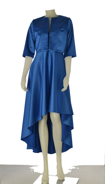COMPLETO ELEGANTE DONNA GABRIELLA ABITO COPRISPALLA RASO CERIMONIA ART. LENU