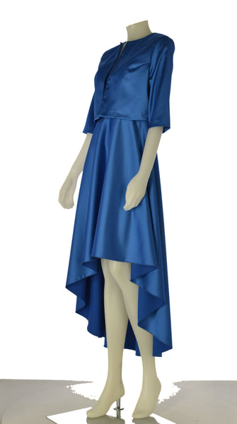 COMPLETO ELEGANTE DONNA GABRIELLA ABITO COPRISPALLA RASO CERIMONIA ART. LENU