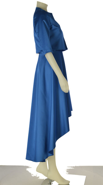 COMPLETO ELEGANTE DONNA GABRIELLA ABITO COPRISPALLA RASO CERIMONIA ART. LENU