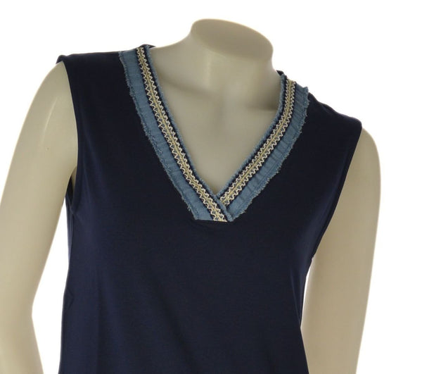 MAGLIA DONNA GAIA B SMANICATA SCOLLO A V INSERTI COTONE ART. 133