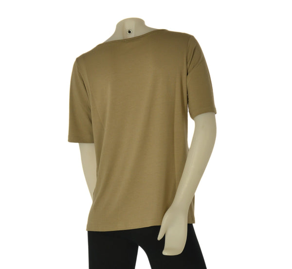 T-SHIRT DONNA GAIA B MANICA CORTA SCOLLO A GIRO SPACCHI VISCOSA ART. 607