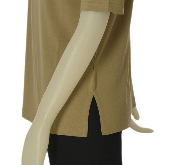 T-SHIRT DONNA GAIA B MANICA CORTA SCOLLO A GIRO SPACCHI VISCOSA ART. 607