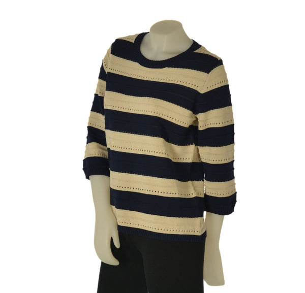 MAGLIONE DONNA GAIA B MODELLO MANICHE 3/4 GIROCOLLO LAVORATO COTONE ART. 256