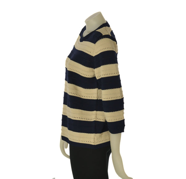 MAGLIONE DONNA GAIA B MODELLO MANICHE 3/4 GIROCOLLO LAVORATO COTONE ART. 256