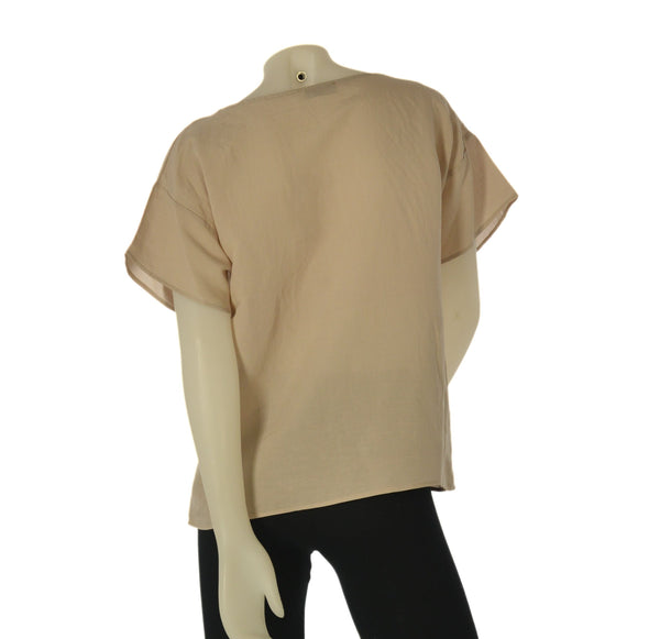 BLUSA DONNA GAIA B MANICA CORTA STAMPA LINO VISCOSA ART. 160