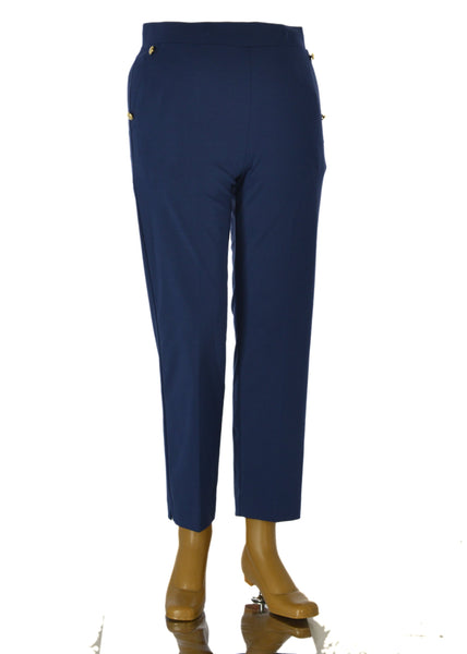 PANTALONE DONNA ELISA CASTELLI OVER ELASTICO CAPRI LARGO COMODO PRATICO LEGGERO ART.18097