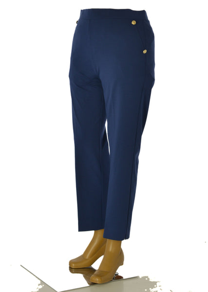PANTALONE DONNA ELISA CASTELLI OVER ELASTICO CAPRI LARGO COMODO PRATICO LEGGERO ART.18097