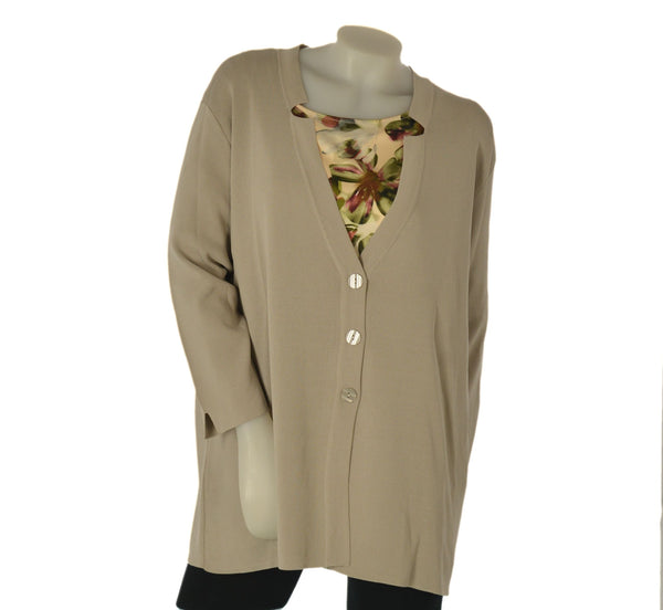 CARDIGAN DONNA CONFORMARO SILCO BOTTONI COLLETTO SPACCHETTI COMODO ART.561