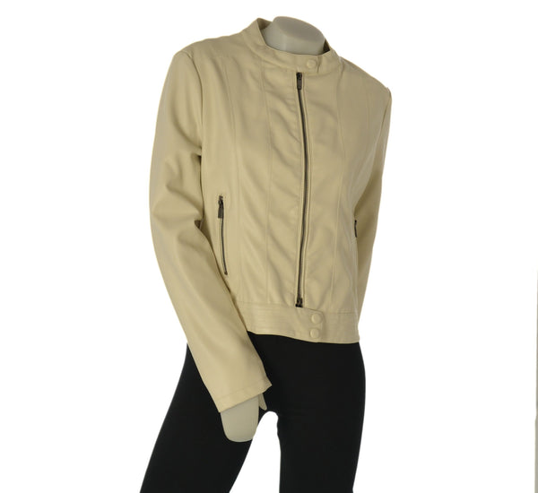 GIACCA DONNA GRIFFAI ECOPELLE ZIP AUTOMATICI TASCHE FODERATO MORBIDO VERSATILE ART.7758