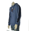 FELPA UOMO SCUOLA NAUTICA ITALIANA GARZATA ZIP CAPPUCCIO TASCHE POLSINI FASCIA BANDA LOGO ART.162706