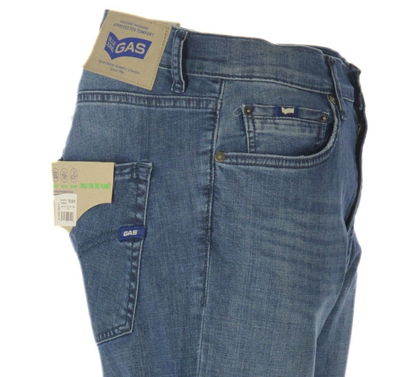 JEANS UOMO LEGGERO ZIP BOTTONE CINQUE TASCHE REGOLARE MARCA GAS ART.ALBERT
