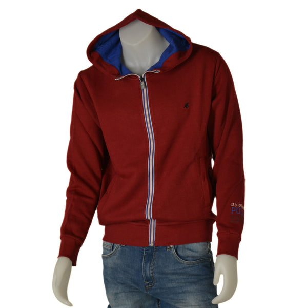 FELPA UOMO RGAZZO CAPPUCCIO ZIP MARCA U.S. GRAND POLO ART. USF902