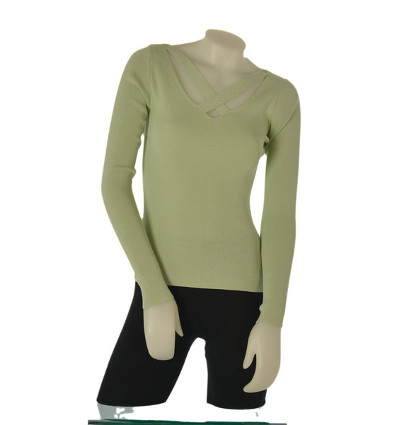 MAGLIA RAGAZZA GRIFFAI INTRECCIOSTRASS MICRO COSTINA MODERNA ART.7603.