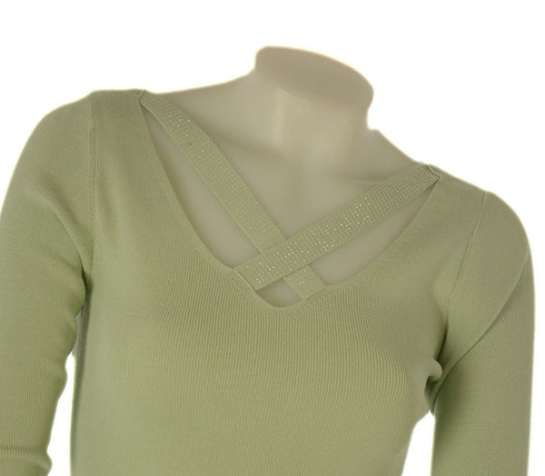 MAGLIA RAGAZZA GRIFFAI INTRECCIOSTRASS MICRO COSTINA MODERNA ART.7603.