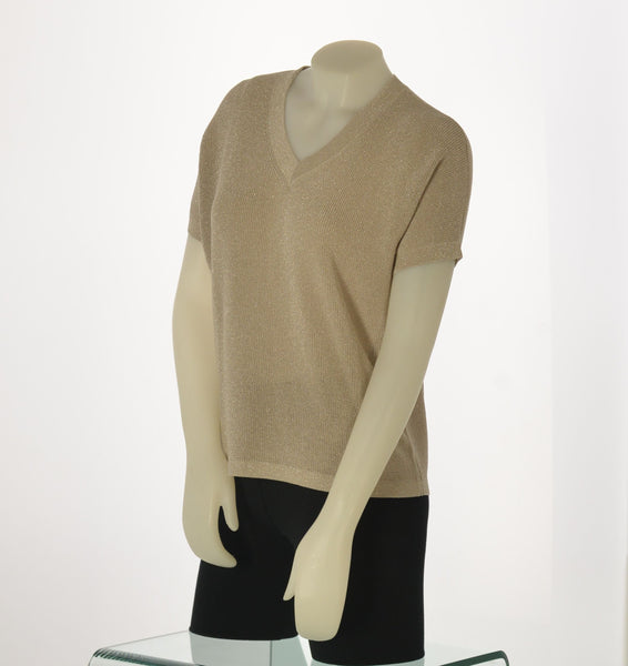 MAGLIA DONNA GRIFFAI SCOLLO MANICA SCESA COSTINA LUREX ART.7658