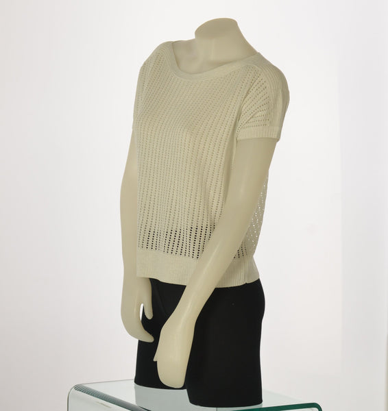 MAGLIA RAGAZZA SCOLLO A BARCA COSTINE TRAFORATA LUREX ART.7630