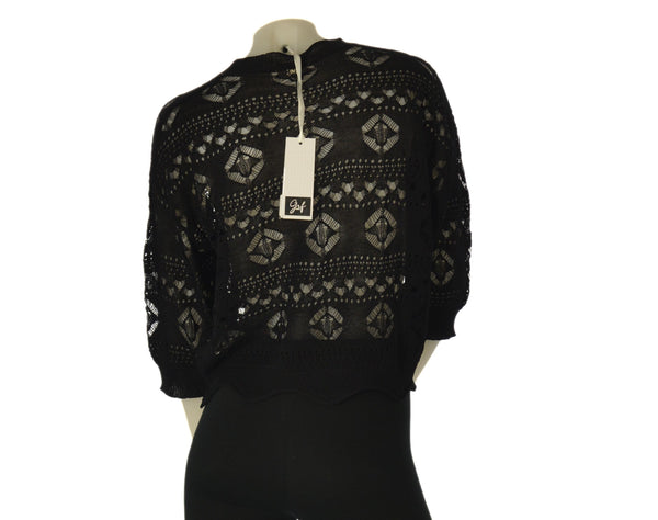 MAGLIA RAGAZZA GRIFFAI GOROCOLLO CASTE LAVORATA MANICA TRE QUARTI ART.7661
