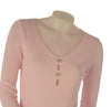 MAGLIA DONNA GRIFFAI MANICA LUNGA COSTINE APPLICAZIONI SCOLLO V VISCOSA ART. DGP7635