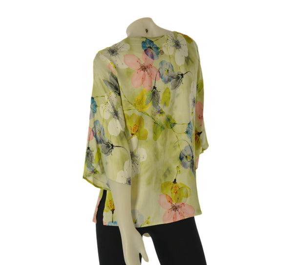 CASACCA DONNA PERLA GIROCOLLO TRE QUARTI SPACCO SPACCHETTI FANTASIA ART. MENTA