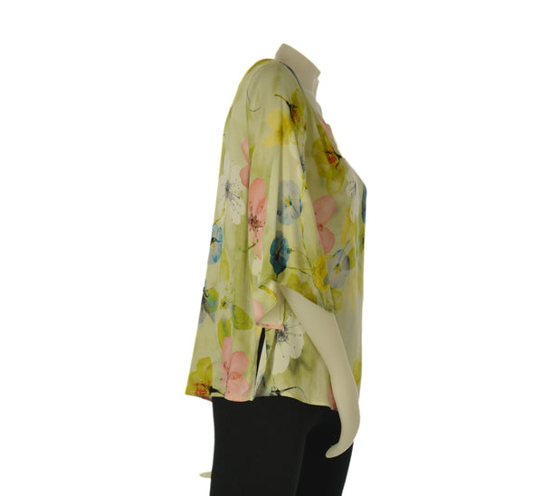 CASACCA DONNA PERLA GIROCOLLO TRE QUARTI SPACCO SPACCHETTI FANTASIA ART. MENTA