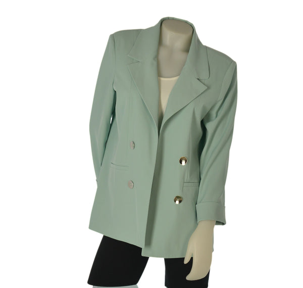 GIACCA DONNA PERLA SEMI FODERATA LUNGA RISVOLTI TASCHE ART. CORINNA 2687