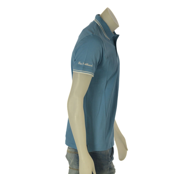 POLO UOMO BACI & ABBRACCI MANICA CORTA LOGO PIQUE COTONE SPACCHI ART. BAM1420
