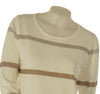 MAGLIA DONNA GAIA B MANICHE 3/4 RIGATA STRASS VISCOSA ART. 262