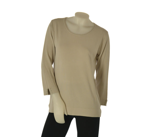 MAGLIA DONNA GAIA B GIROCOLLO MANICA LUNGA SPACCHI VISCOSA ART. 271