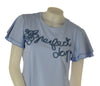 T-SHIRT DONNA GAIA B. GIROCOLLO MANICHE CORTE CAMPANA APPLICAZIONI COTONE ART. 127