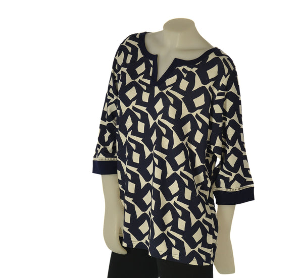 MAGLIA DONNA GAIA PIU TAGLIE OVER FANTASIA MANICHE 3/4 VISCOSA ART. 528