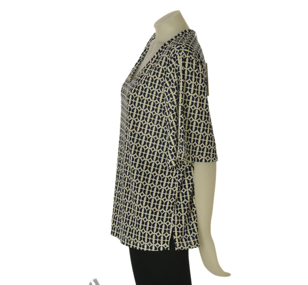 MAGLIA DONNA ELISA CASTELLI TAGLIE OVER FANTASIA SCOLLO V  ART. 140027
