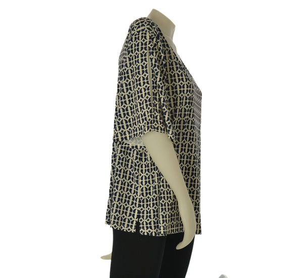 MAGLIA DONNA ELISA CASTELLI TAGLIE OVER FANTASIA SCOLLO V  ART. 140027