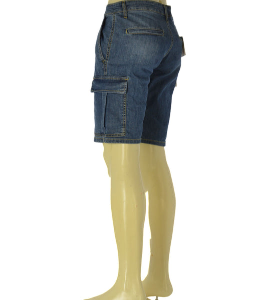 BERMUDA UOMO RIFLE DENIM TASCHE CARGO ELASTICIZZATO ART. RF414