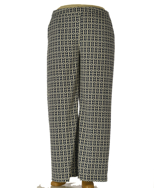 PANTALONE DONNA ELISA CASTELLI TAGLIE OVER PALAZZO FANTASIA TASCHE ZIP ART. 18080