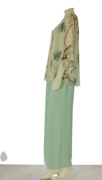 COMPLETO ELEGANTE DONNA GABRIELLA PANTALONE CASACCA DOPPIATO FANTASIA ART. 51PINDA