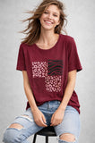 T-SHIRT  DONNA PURO COTONE IO DI PIU STAMPA GIROCOLLON ART IP0062