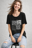 T-SHIRT  DONNA PURO COTONE IO DI PIU STAMPA GIROCOLLON ART IP0062