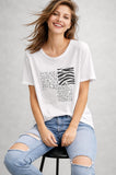 T-SHIRT  DONNA PURO COTONE IO DI PIU STAMPA GIROCOLLON ART IP0062