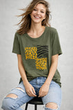 T-SHIRT  DONNA PURO COTONE IO DI PIU STAMPA GIROCOLLON ART IP0062