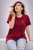 T-SHIRT DONNA LINEA IO DI PIU PURO COTONE MEZZA MANICA CON STRASSE  ARTIP0061T-SCHIRT