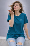 T-SHIRT DONNA LINEA IO DI PIU PURO COTONE MEZZA MANICA CON STRASSE  ARTIP0061T-SCHIRT