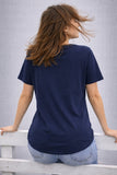 T-SHIRT DONNA LINEA IO DI PIU PURO COTONE MEZZA MANICA CON STRASSE  ARTIP0061T-SCHIRT