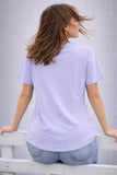 T-SHIT  DONNA PURO LINEA BASILE COTONE MEZZA MANICA CON STAMPA ART BEW234