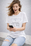 T-SHIT DONNA LINEA BASILE PURO COTONE MEZZE MANICHE CON STAMPA ART BEW232