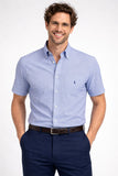 CAMICIA UOMO CORONA MEZZE MANICHE TASCHINO PURO COTONE ART NEW RETTORE